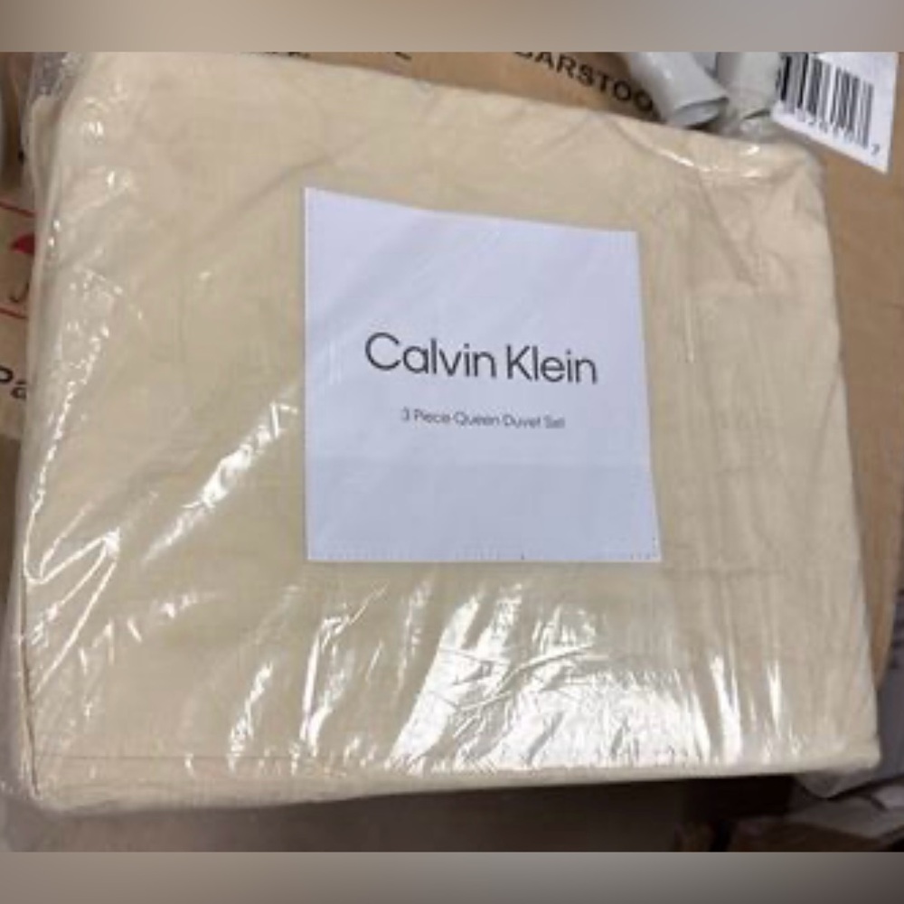 Calvin Klein Branching Leaves Cotton Duvet Cover Set Queen - Picture 6 of 7
